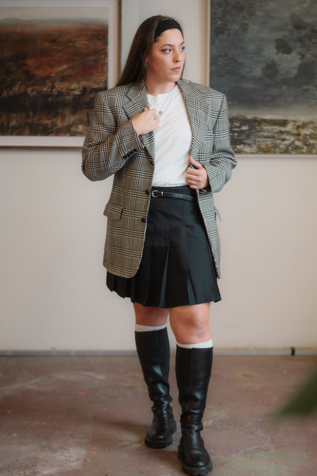Hugo Boss Houndstooth Wool & Cashmere Blazer