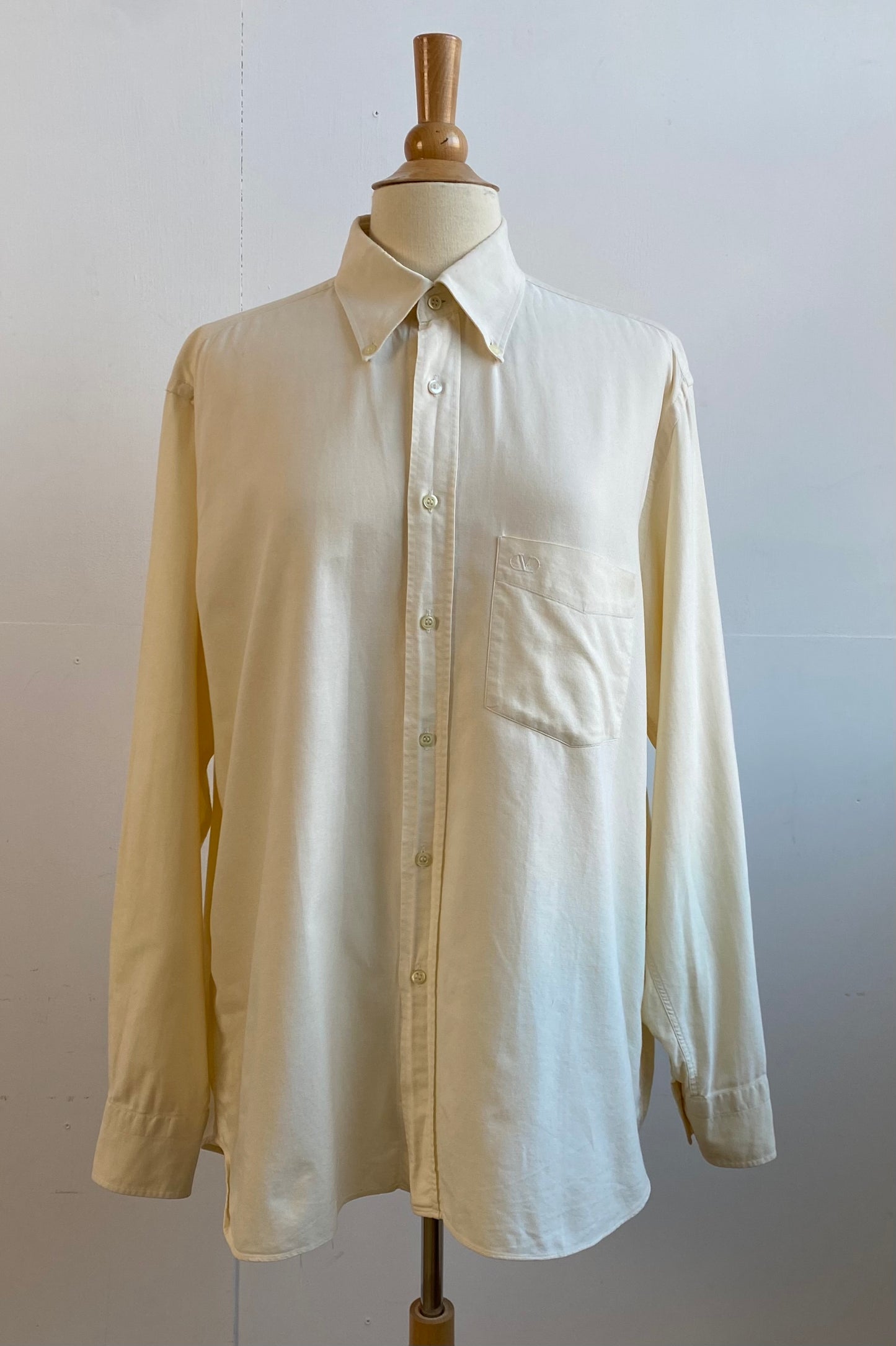 Valentino Dress Shirt in Ecru Size UK 12/14