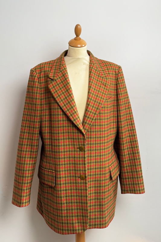 Weekend by Max Mara Houndstooth Wool Blazer SIZE L UK 12