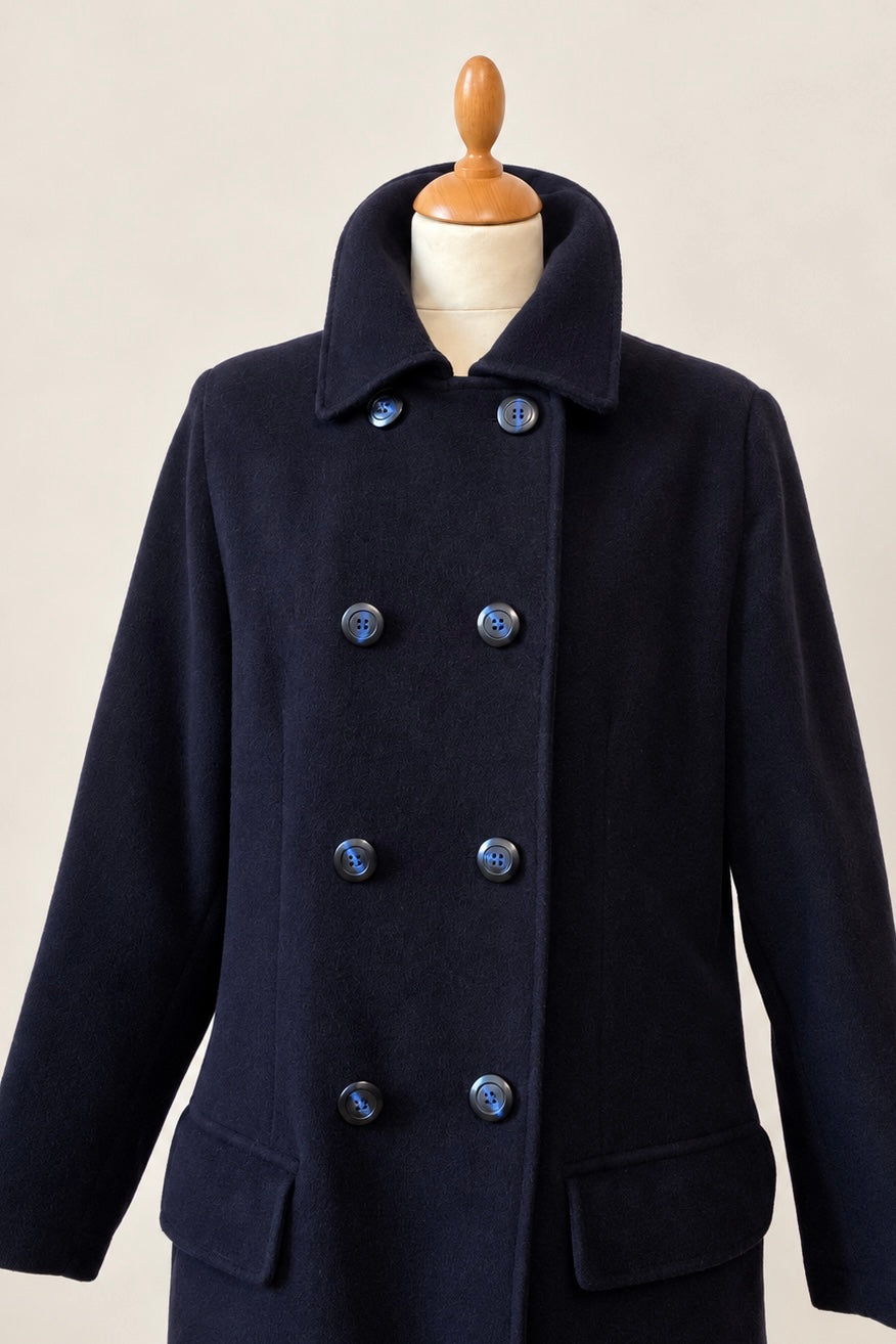 Marina Yachting Navy Wool Coat