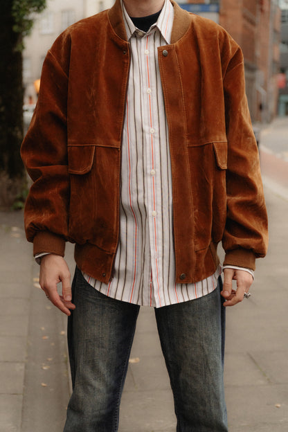 Handmade Velvet Camel Jacket Size L