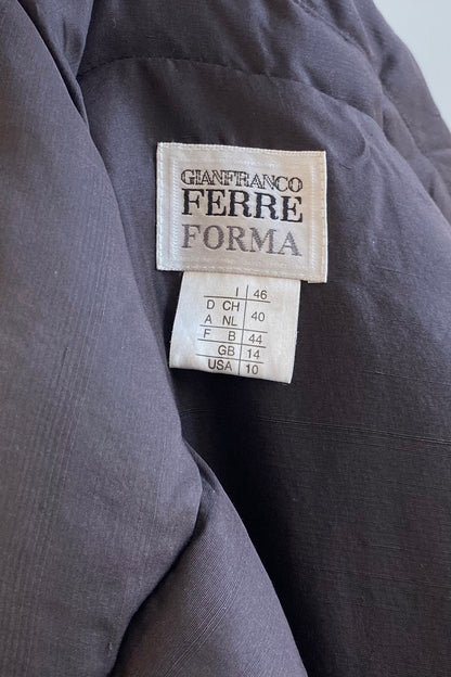 GianFranco Ferre Forma Puffer Coat in Size L UK 12/14