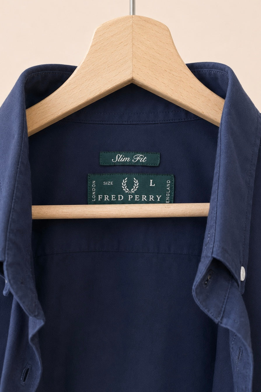 Fred Perry Navy Cotton Shirt