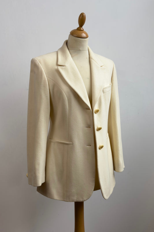 Sisley Cream Blazer Size S/M UK 8/10