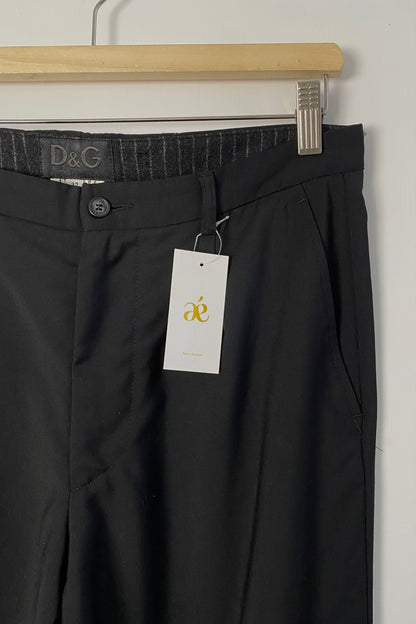 Dolce&Gabbana Pure Wool Black Trousers Size M UK 10/12
