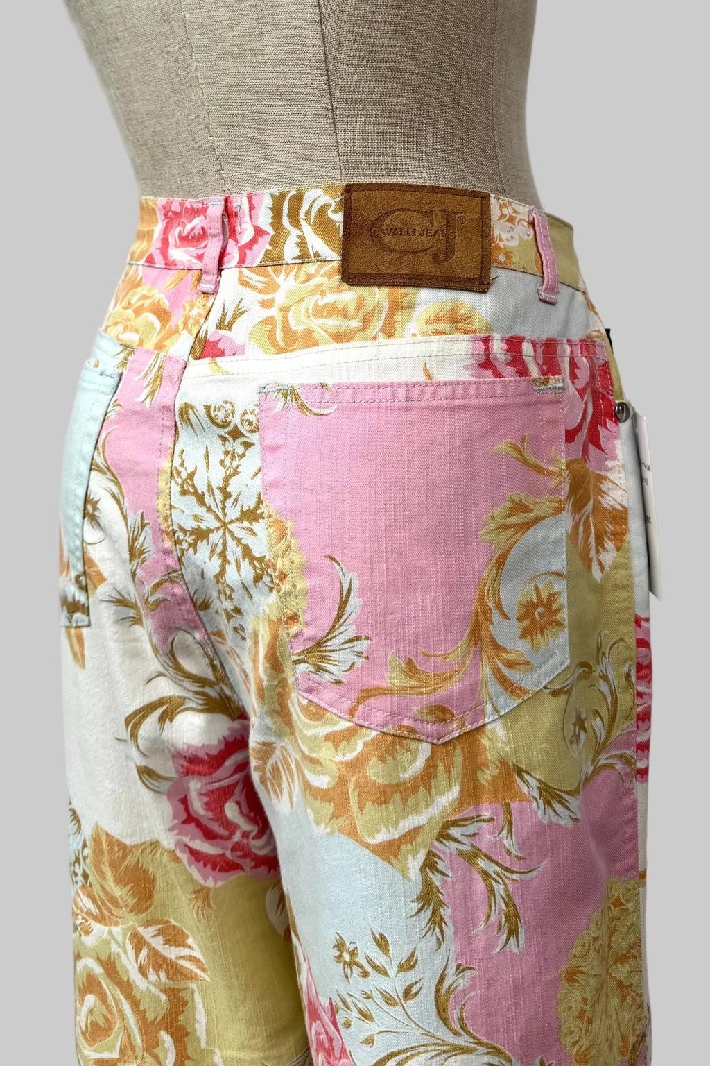 Roberto Cavalli Floral Baroque Print Jeans