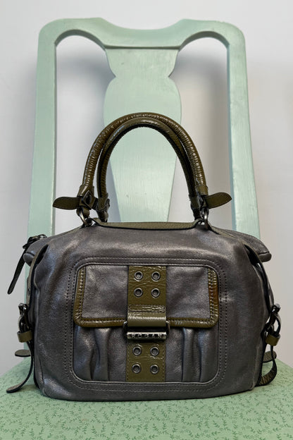 VINTAGE HOGAN METALLIC LEATHER BAG 2000s