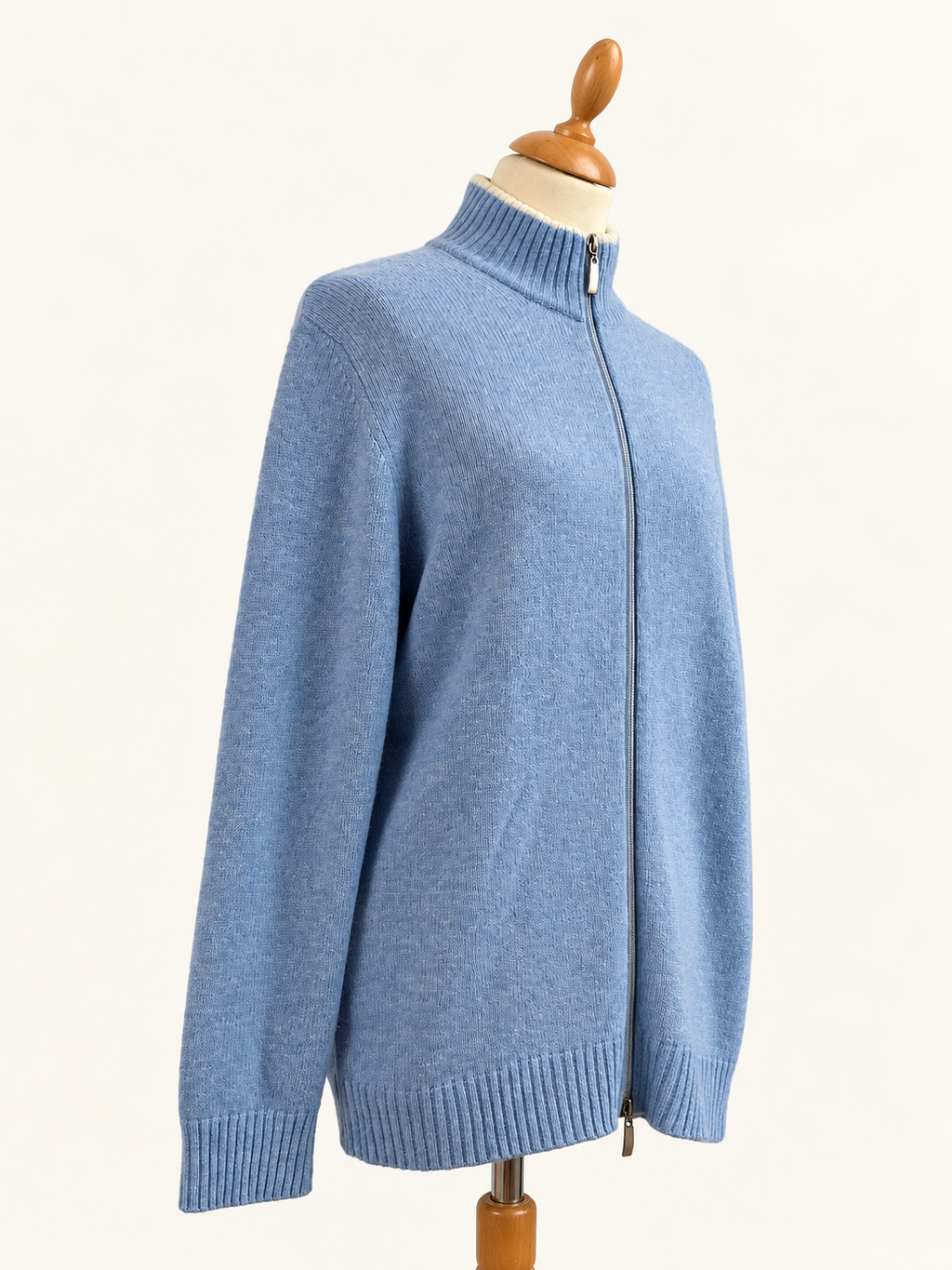 Baby Blue Cardigan Zipped