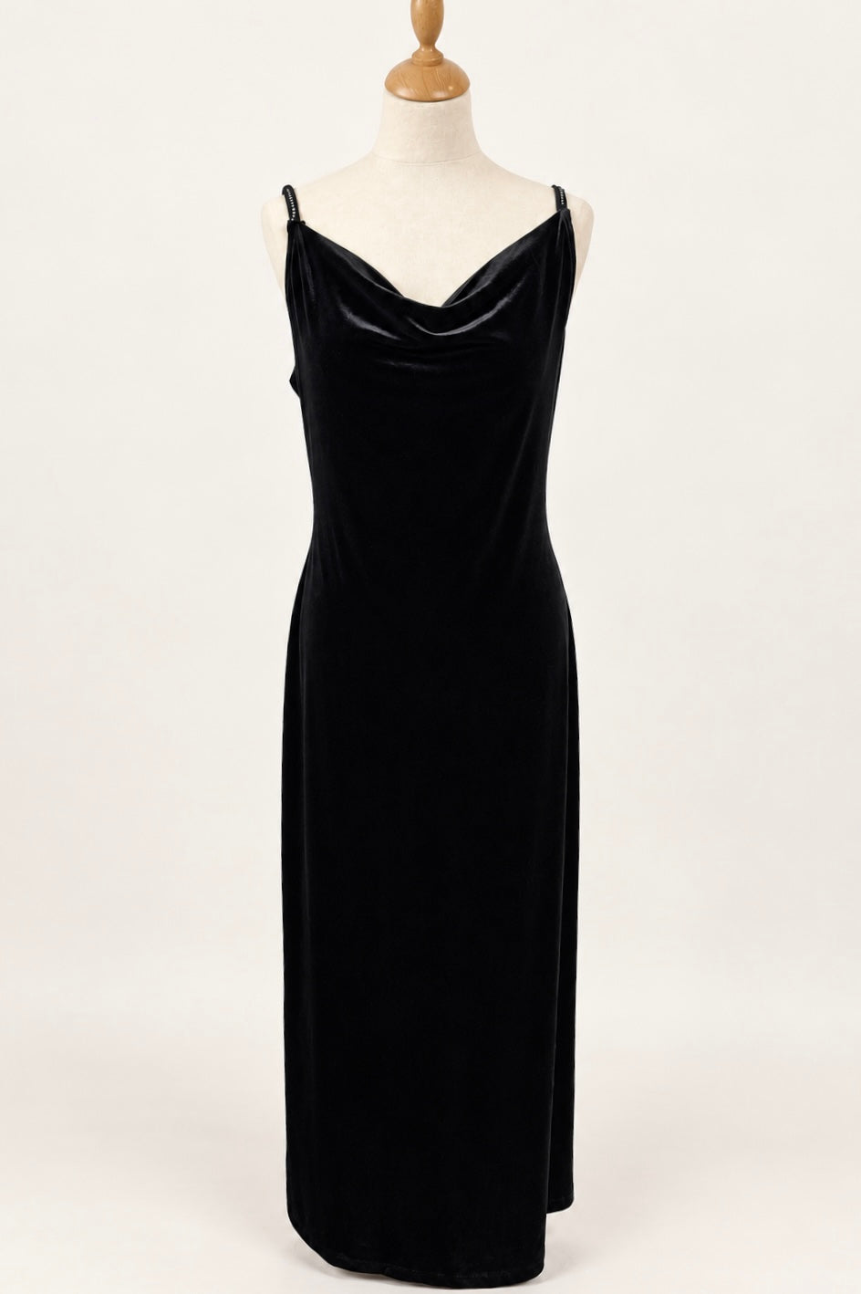 Black Velvet Slip Dress