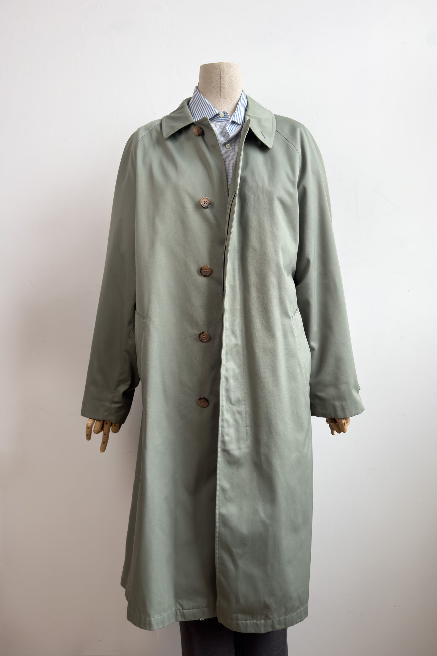 Sage Green Trench Coat Size L/XL UK 12/14