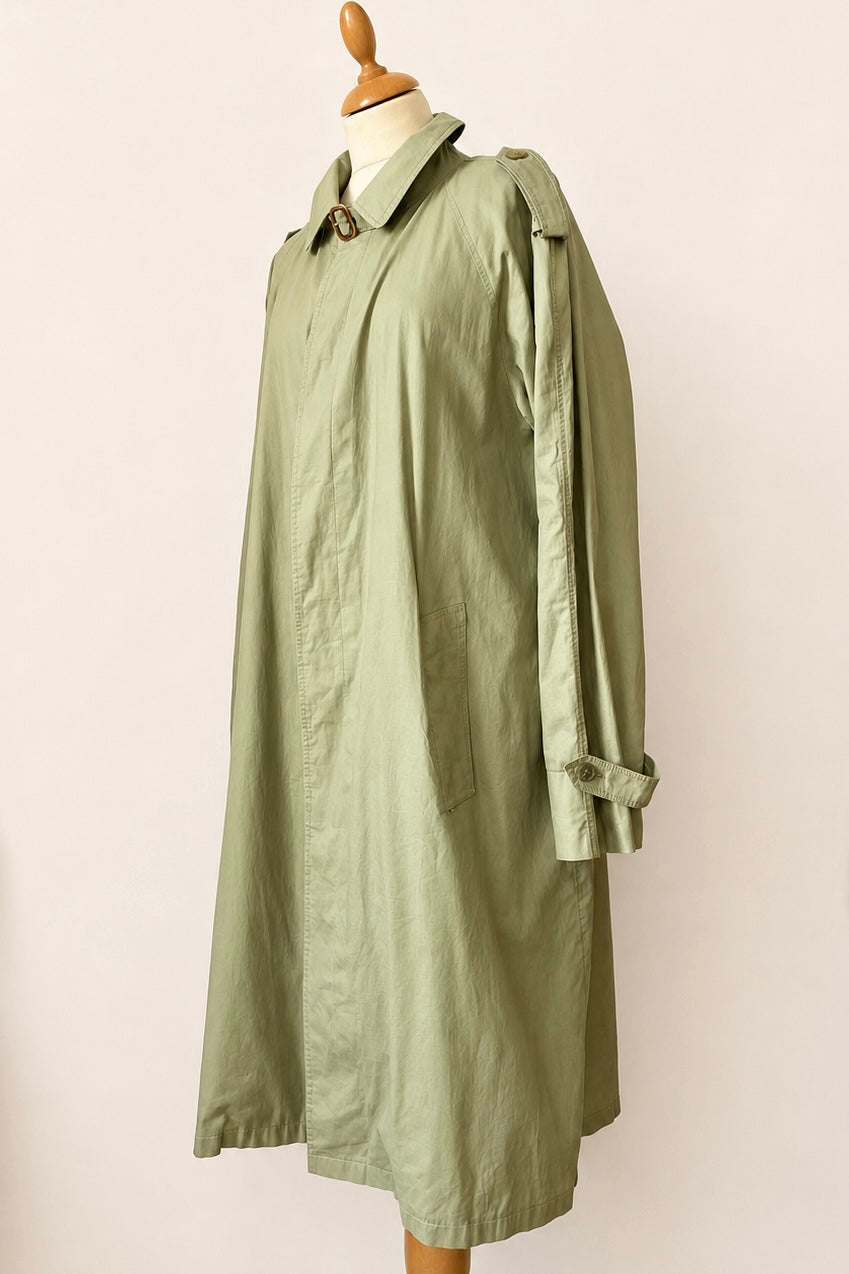 Joseph Martz Sage Green Light Trench Coat