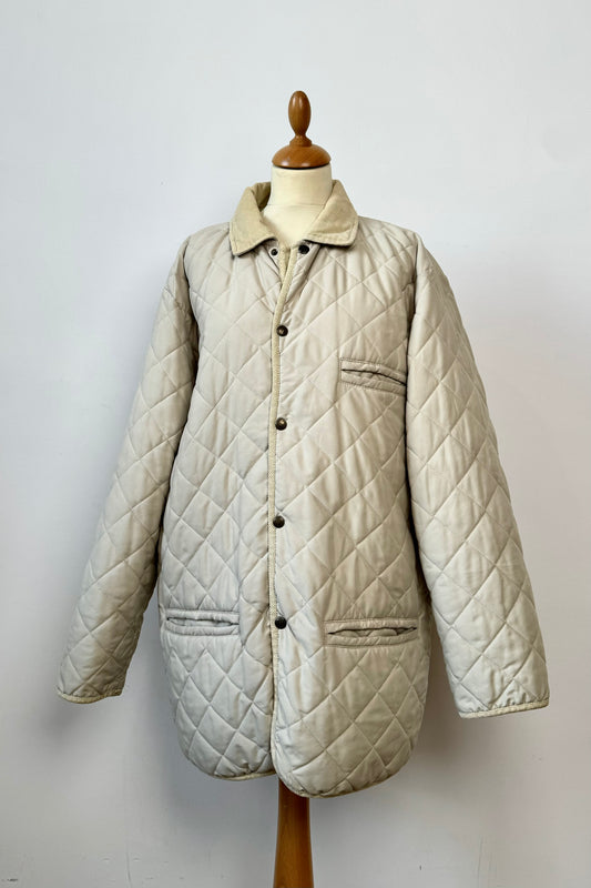 ECRU PADDED COAT SIZE L UK 12