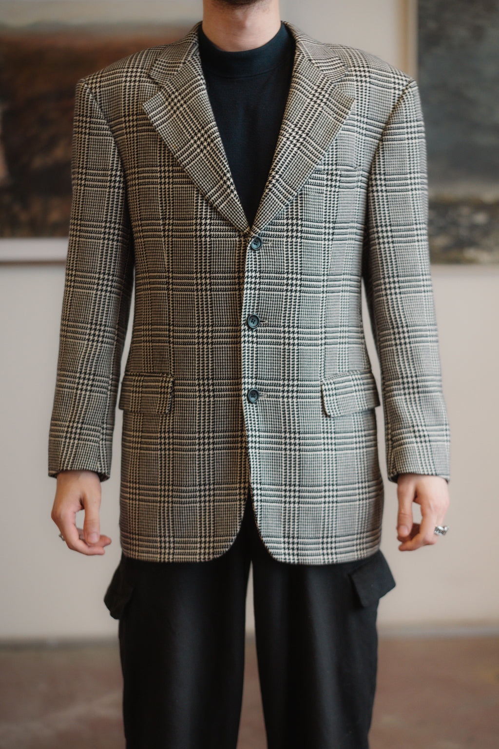 Hugo Boss Houndstooth Wool & Cashmere Blazer