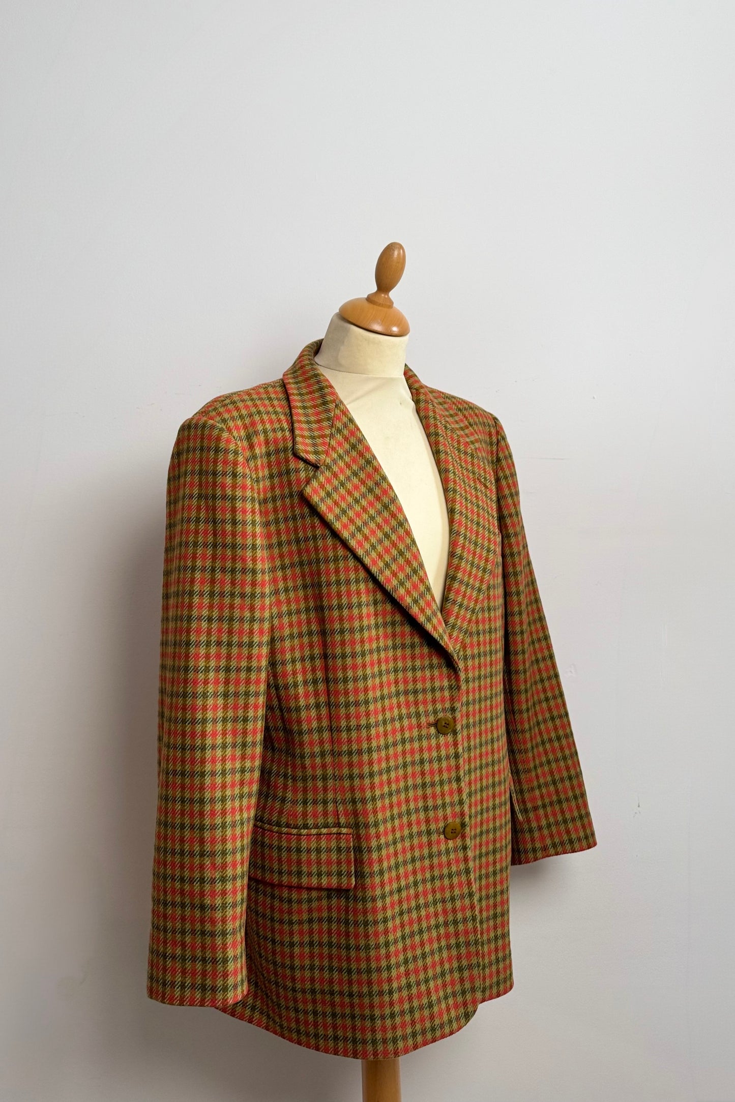 Weekend by Max Mara Houndstooth Wool Blazer SIZE L UK 12