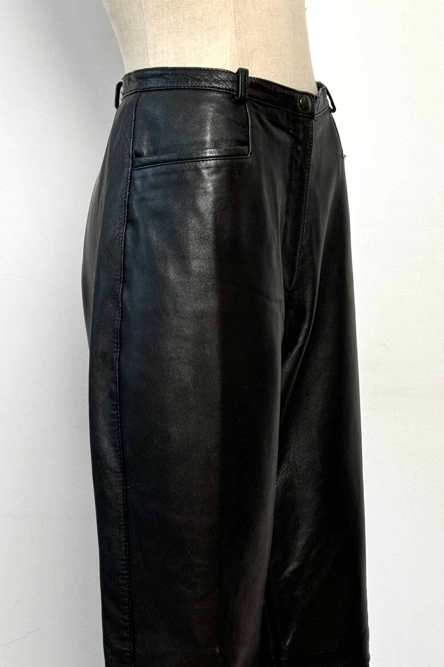 LEATHER TROUSERS SIZE S UK 6/8 EU 36