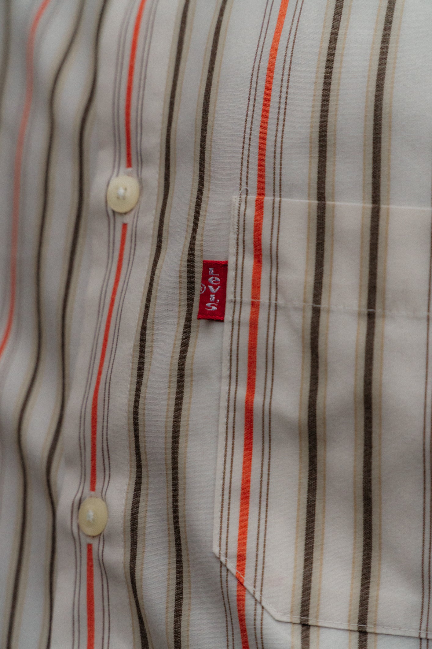 Levi’s Red Tab Striped Long Sleeve Shirt Size L UK 12