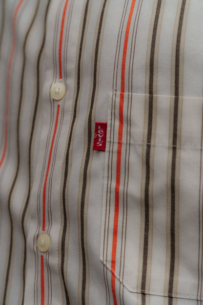 Levi’s Red Tab Striped Long Sleeve Shirt Size L UK 12
