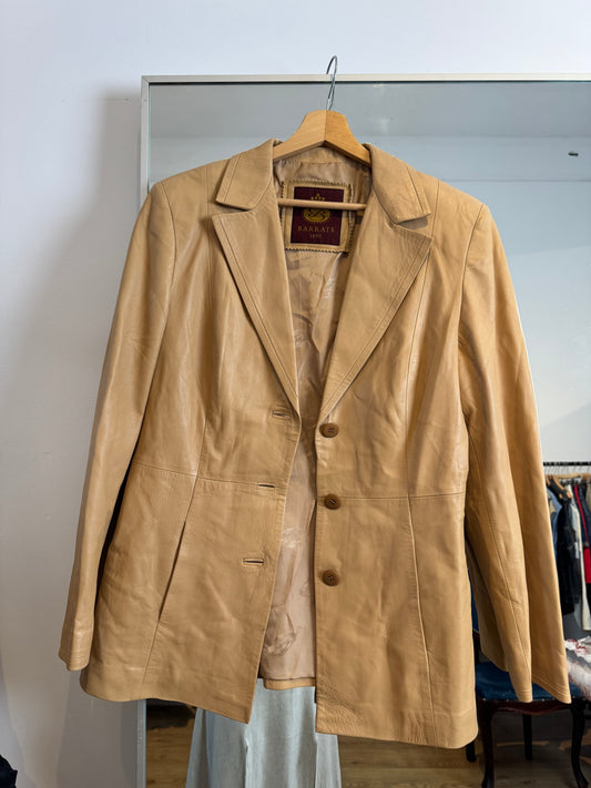 LEATHER BLAZER SIZE L