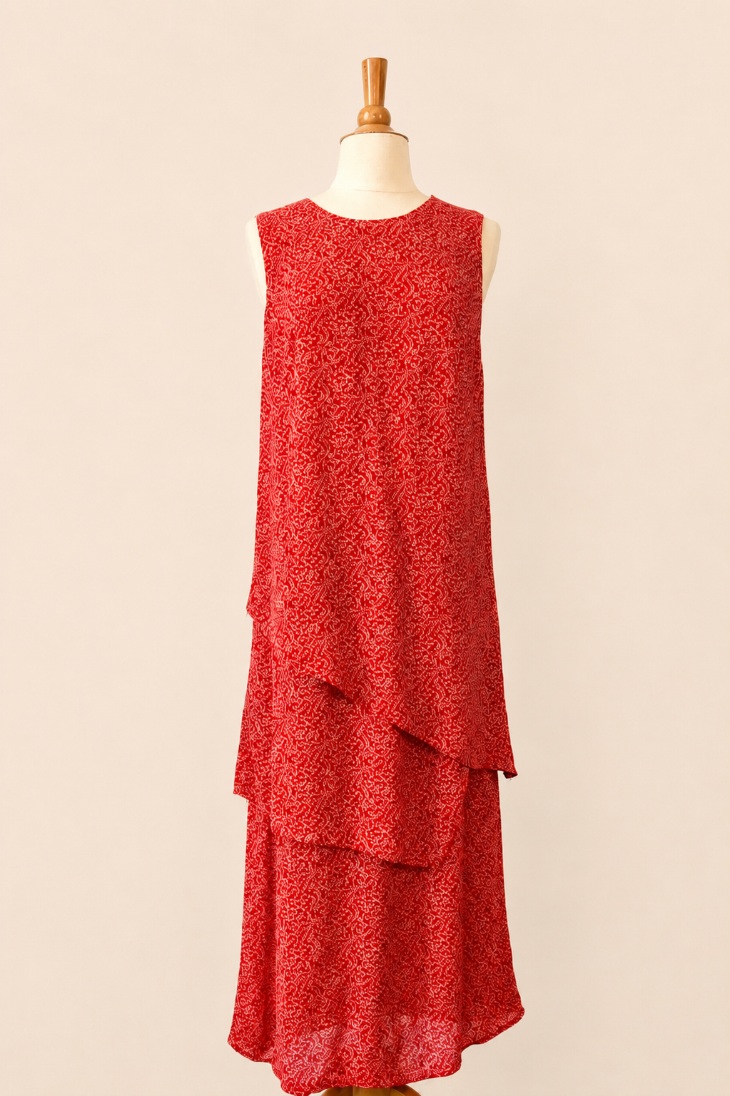Asymmetrical Printed Maxi Dress