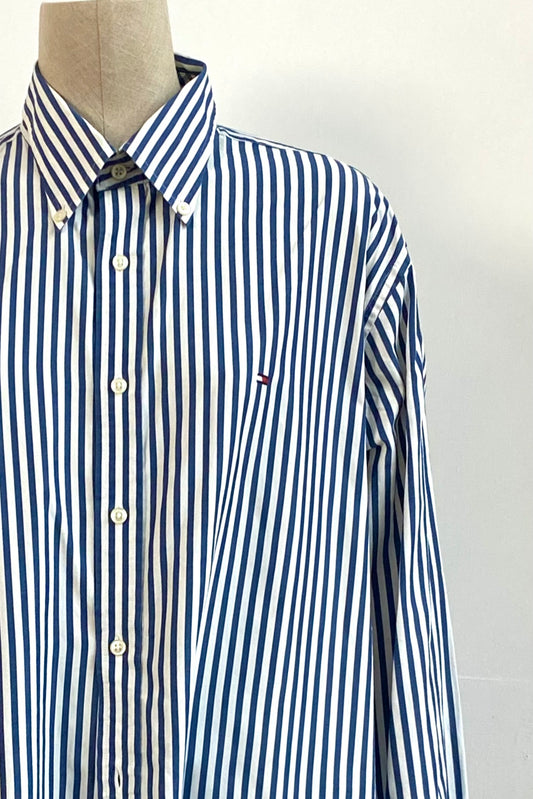 Tommy Hilfiger Striped Cotton Shirt Size L UK 12
