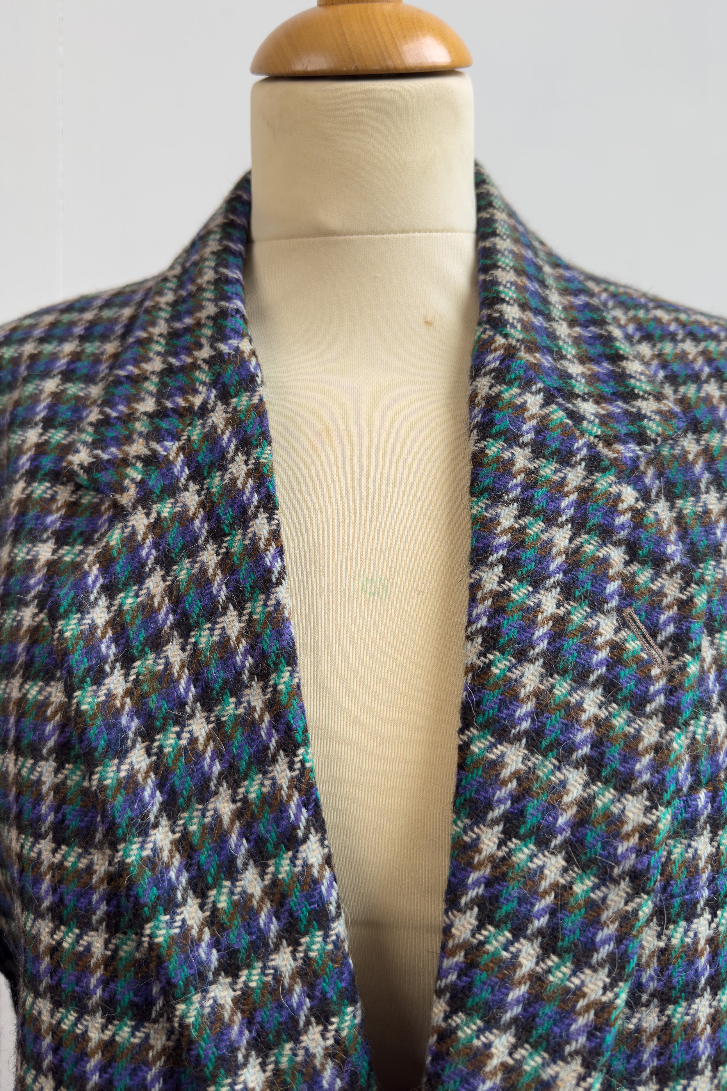Purple-green Checks Blazer