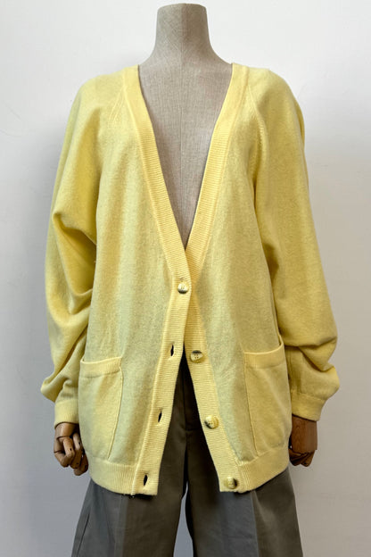 YELLOW OVERSIZED CARDIGAN SIZE XL 12/14 UK