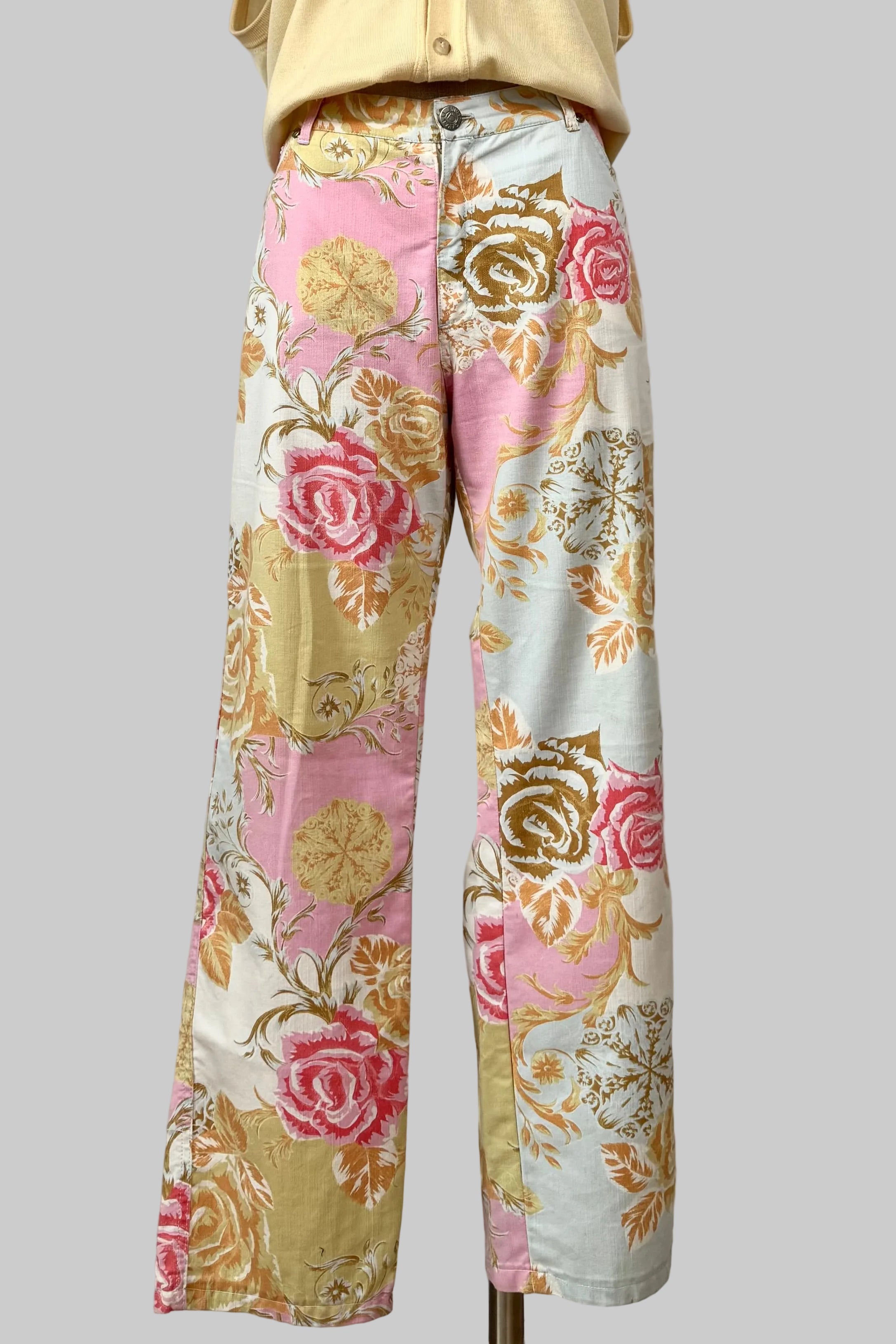 Roberto Cavalli Floral Baroque Print Jeans