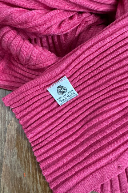 MERINO WOOL RIBBED CARDIGAN SIZE S/M UK 8/10