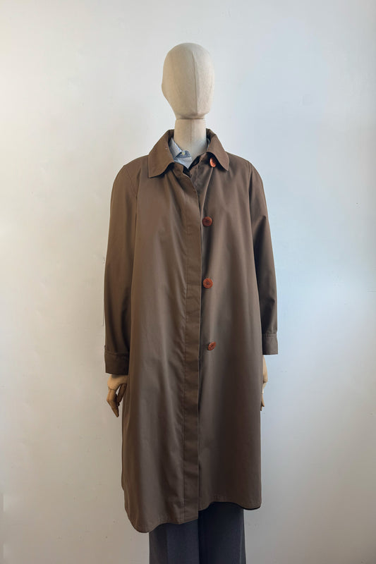 Paisley-Brown Reversible Trench Coat Size M/L UK 10/12