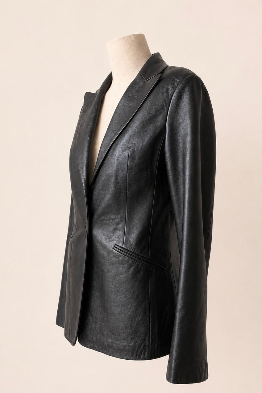 Vintage Mango Leather Blazer