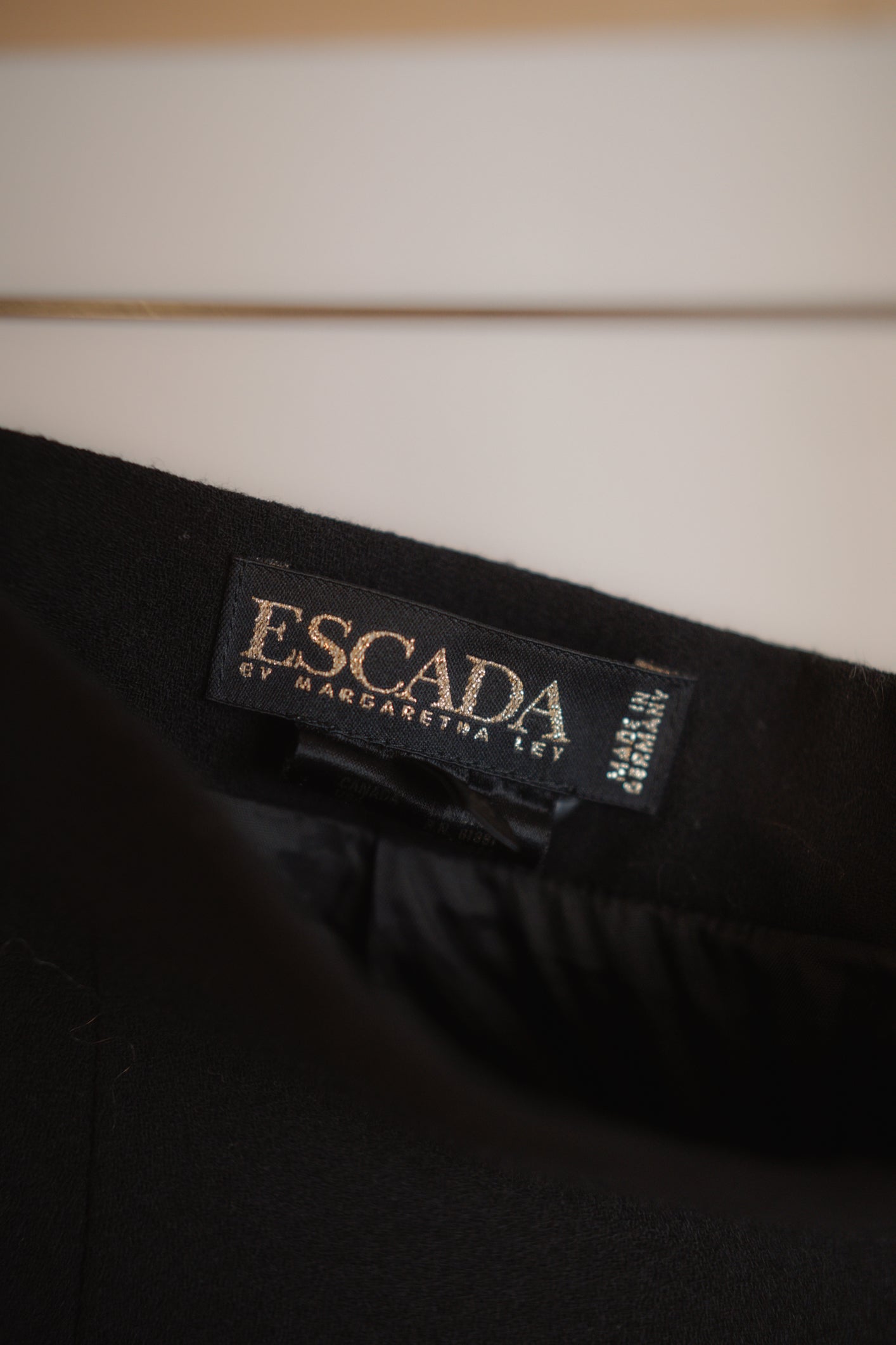 Escada Ruffles Black Skirt Size M UK 10 EU 38