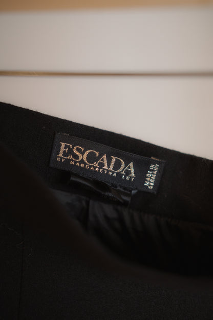 Escada Ruffles Black Skirt Size M UK 10 EU 38