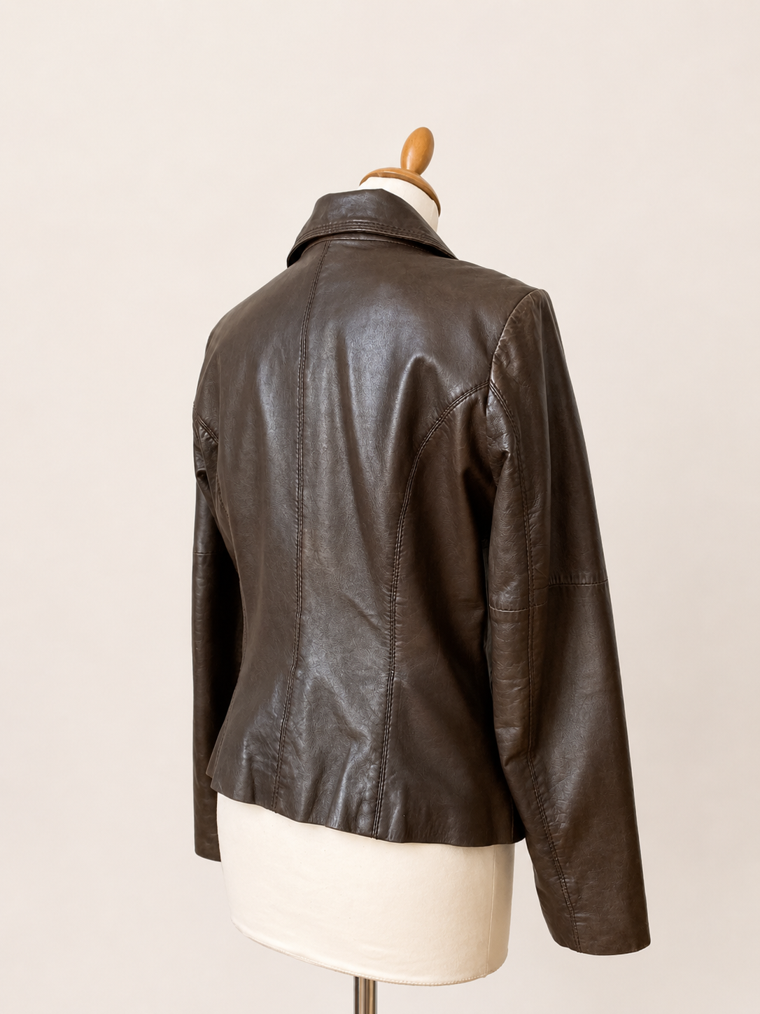 Italian Chocolate Brown Leather Blazer