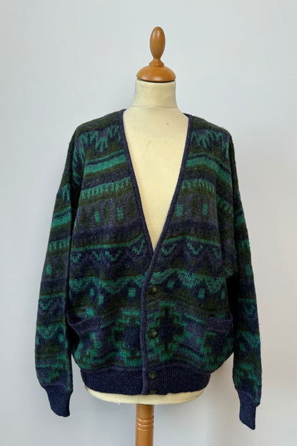 PATTERN CARDIGAN SIZE L