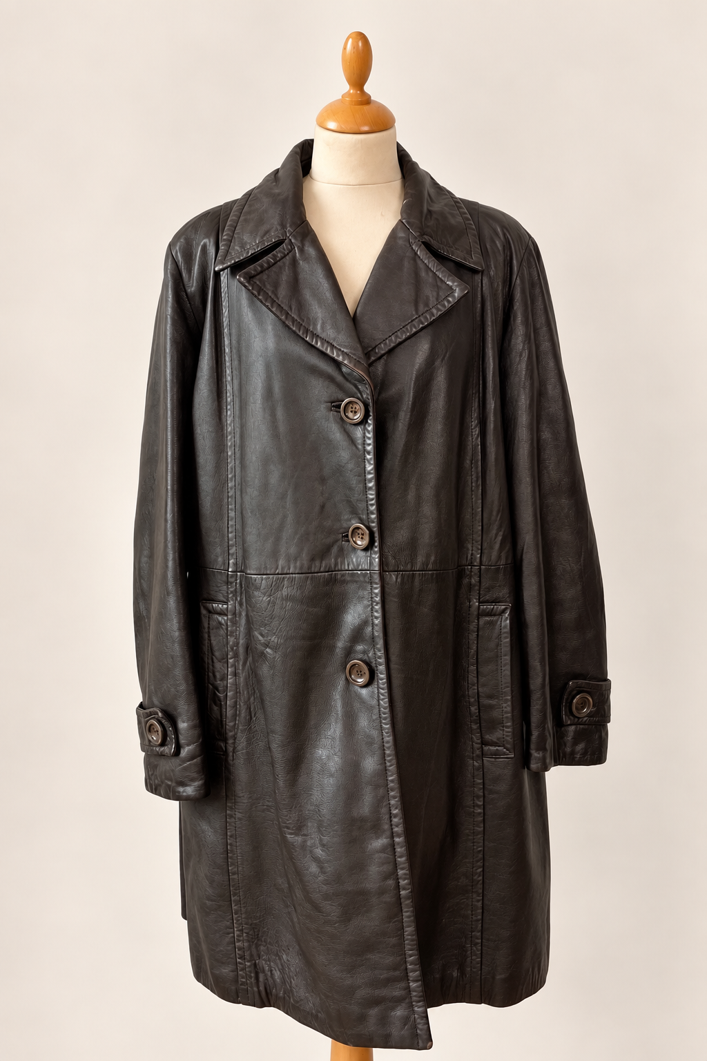 Brown Leather Coat