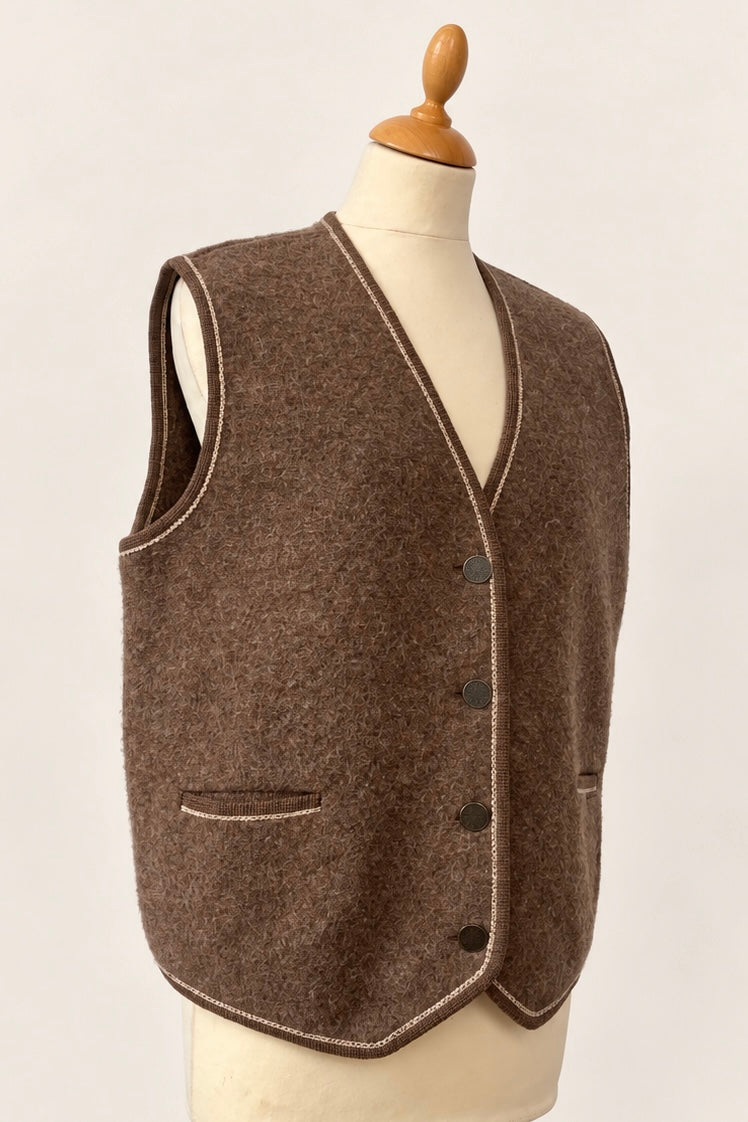 Brown Wool Waistcoat