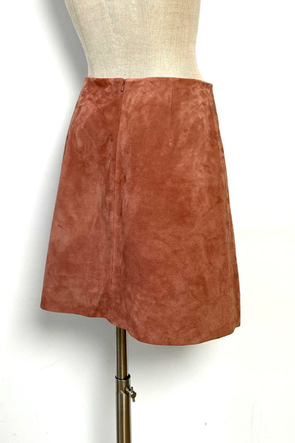 SUEDE MINI LEATHER SKIRT SIZE S UK 6/8