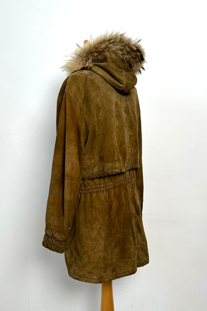 SUEDE PARKA SIZE M UK 10