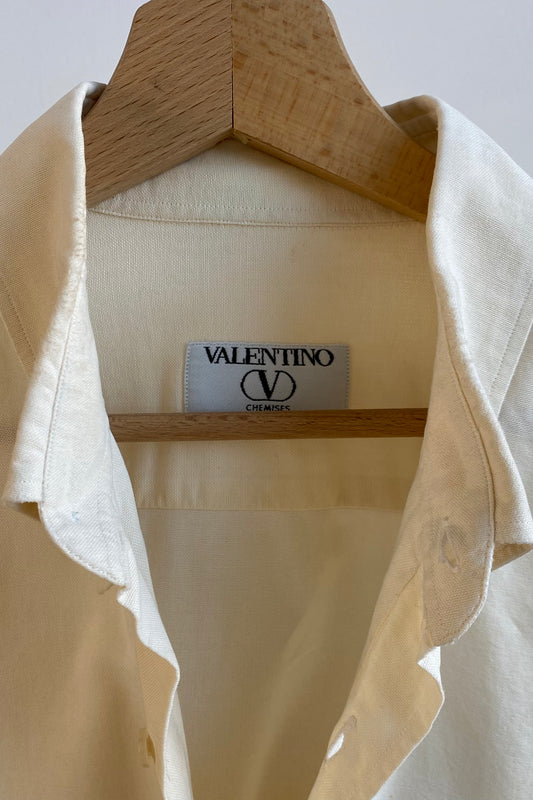 Valentino Dress Shirt in Ecru Size UK 12/14