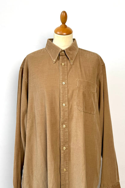 CORDUROY CAMEL SHIRT SIZE XL UK 12/14