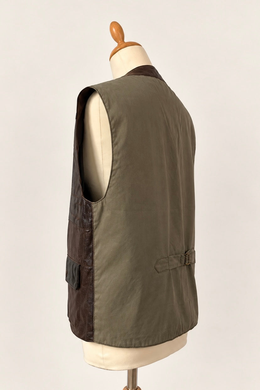 Leather Patchwork Waistcoat
