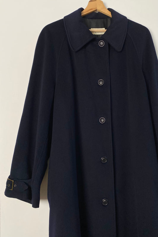 Wool-Cashmere Navy Coat by Alberto ASPESI in Women's Size S/M