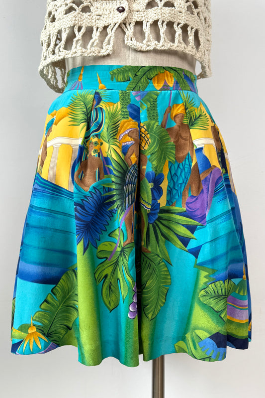 PATTERN SILK SKORT SIZE S UK 8