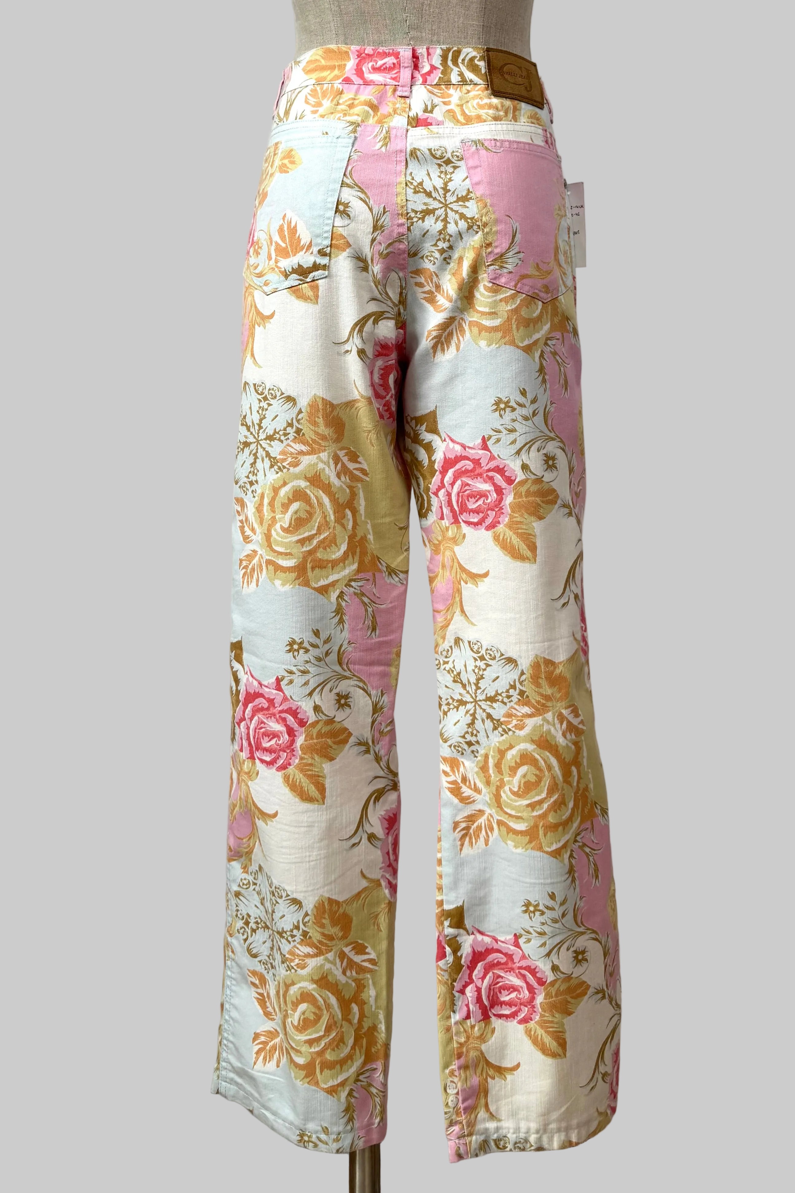 Roberto Cavalli Floral Baroque Print Jeans