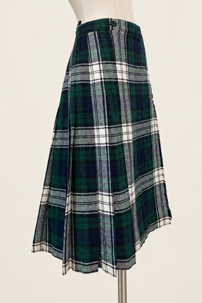 Tartan Quilted Pareo Skirt Size Women's M EU38 / UK 10