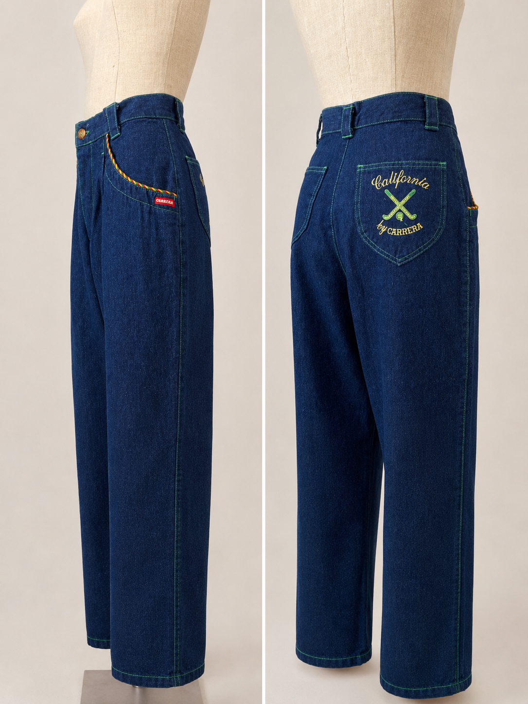 Carrera “California” Contrast Stitch Denim Jeans