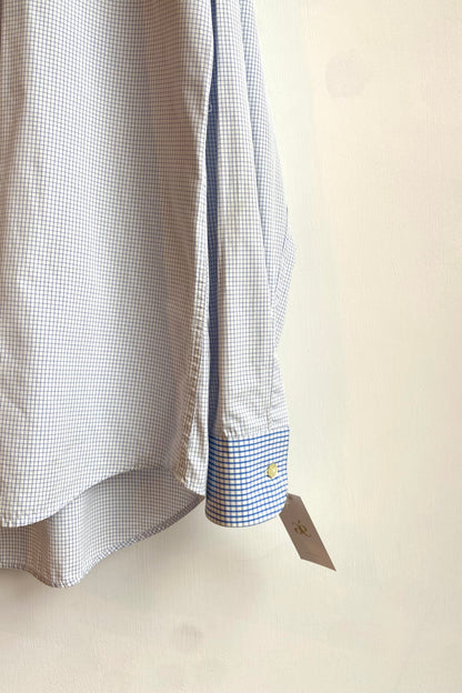 ETRO Blue and White Shirt in Size L UK 12/14