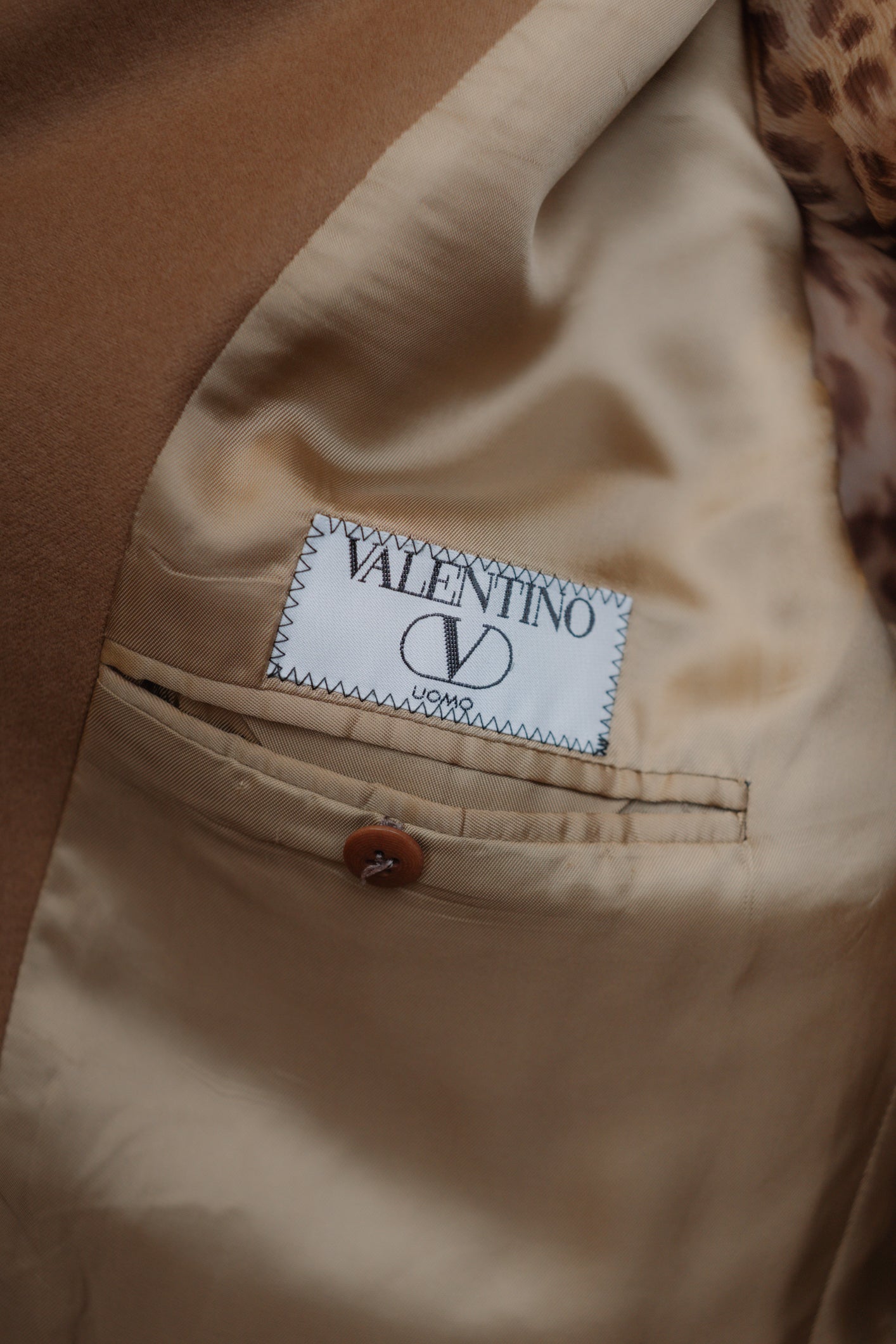 Valentino Camel Wool Blazer Size XL UK 14/16