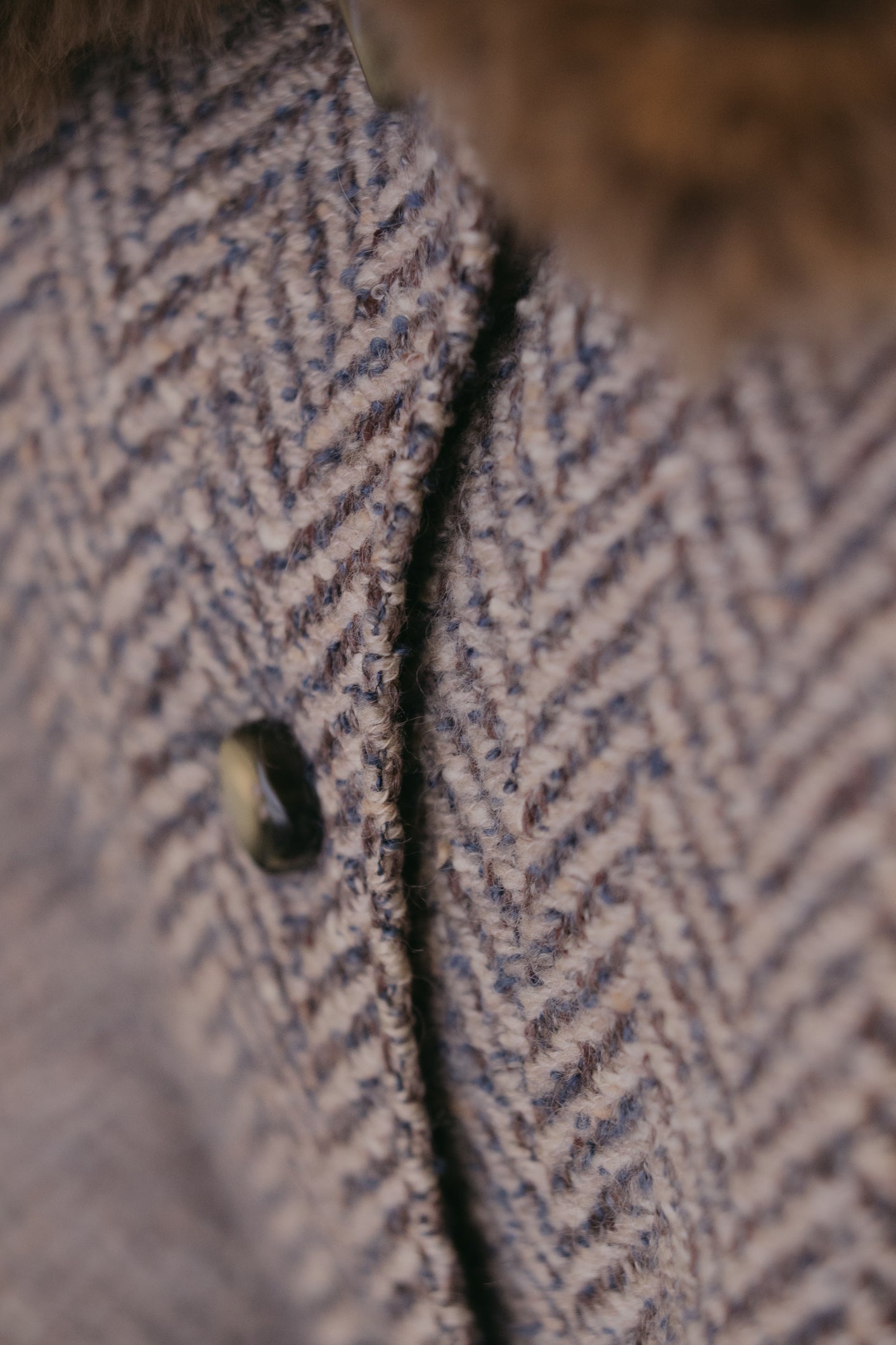 Herringbone Aquascutum Wool Coat in Size S UK 8