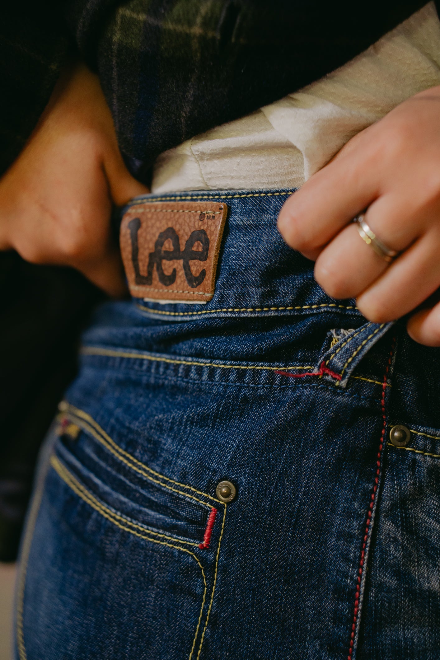 Lee Mid-Wash Denim Skirt